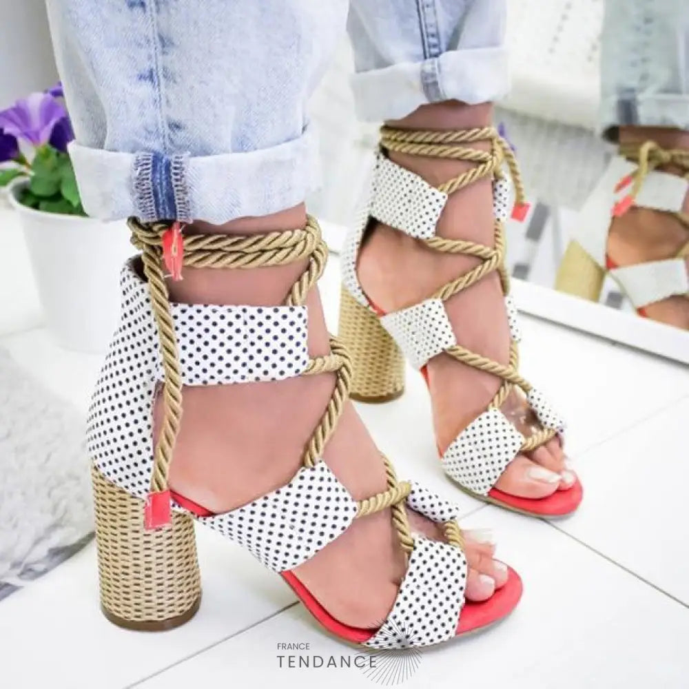 Sandales Colorées Effet Corde | France-Tendance
