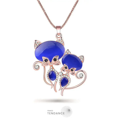 Pendentif émaillé Duo De Chats | France-Tendance