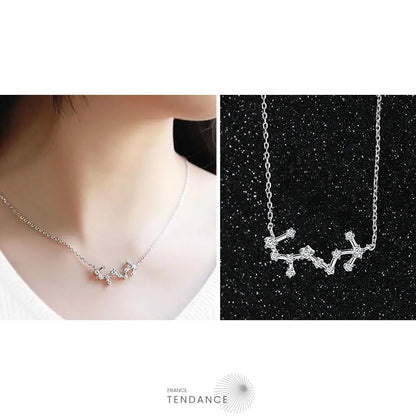 Collier Constellation Du Zodiaque En Argent |