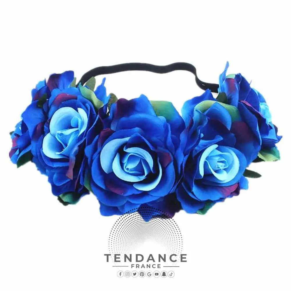 Couronne De Fleurs Bleues | France-Tendance