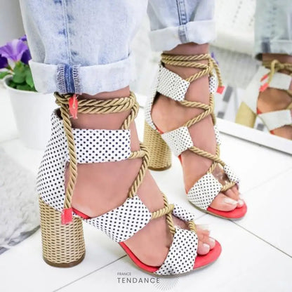 Sandales Colorées Effet Corde | France-Tendance