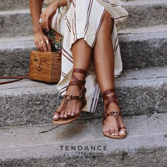 Sandales Vintage à Boucle | France-Tendance
