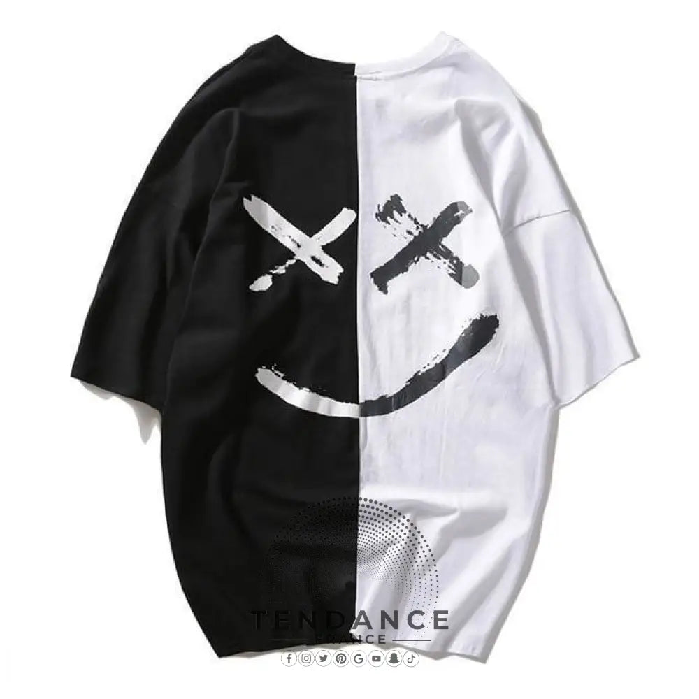 T-shirt Smile B&w (marshmello)™ | France-Tendance